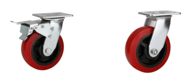 HEAVY DUTY PVC CASTER (SWIVEL + SWIVEL with BRAKE)